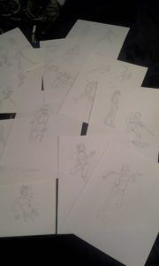 Some loose sketches.